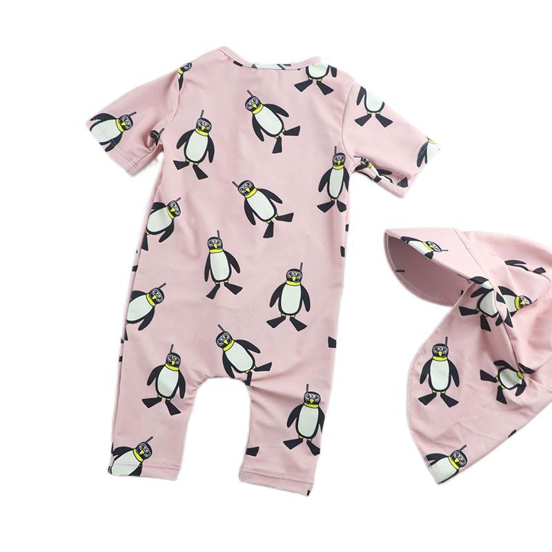 Traje de baño de pingüinos Niña